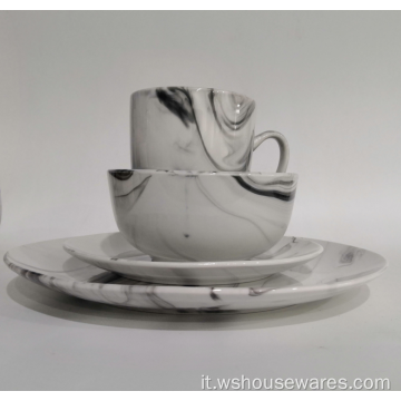All&#39;ingrosso stoviglie piatti in marmo set porcellana stoviglie